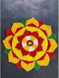 Marigold Inspired Rangoli Floor Mats 4 ft