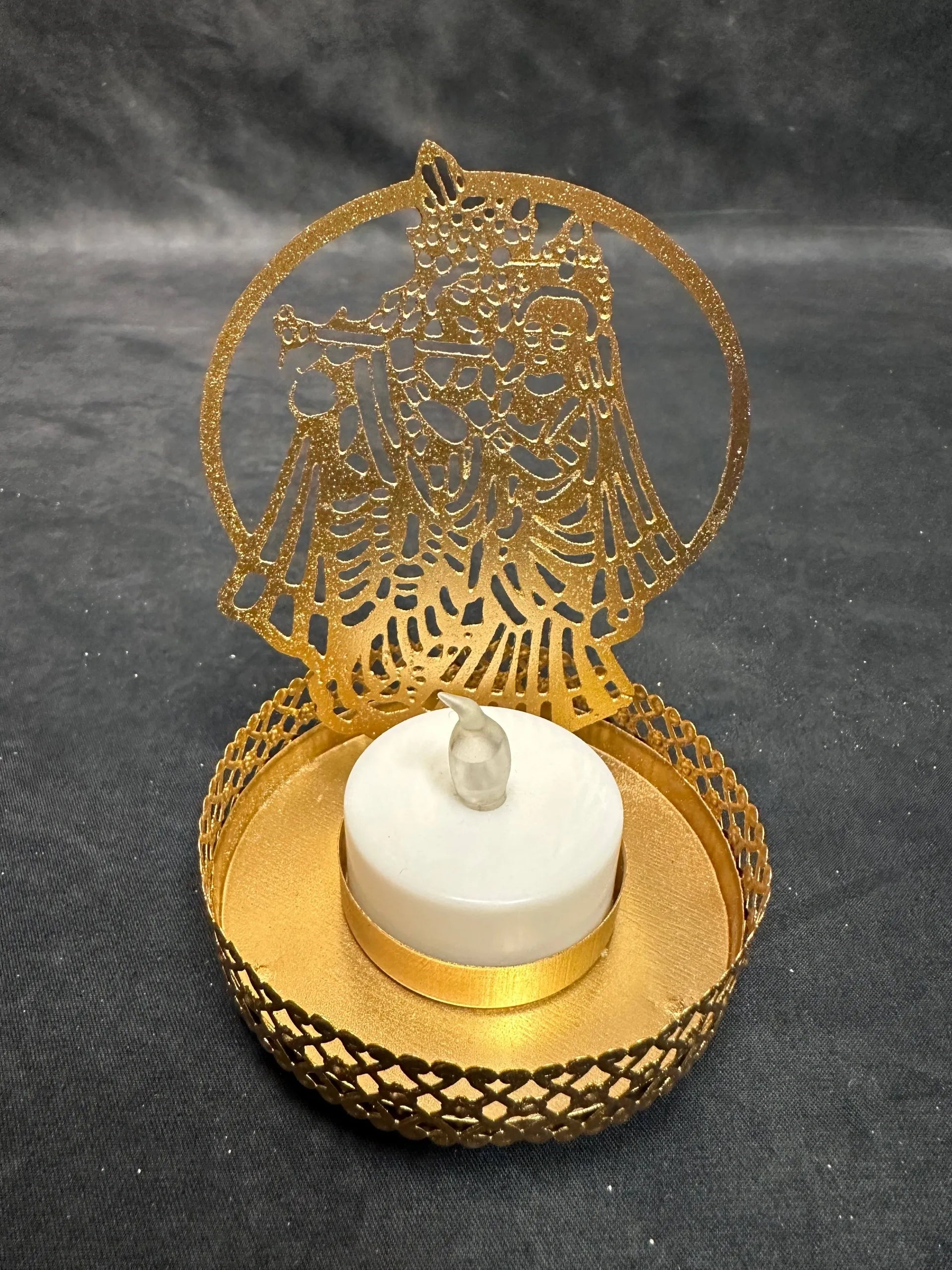 Shadow Tea Light Candle Holders Radha Krishna