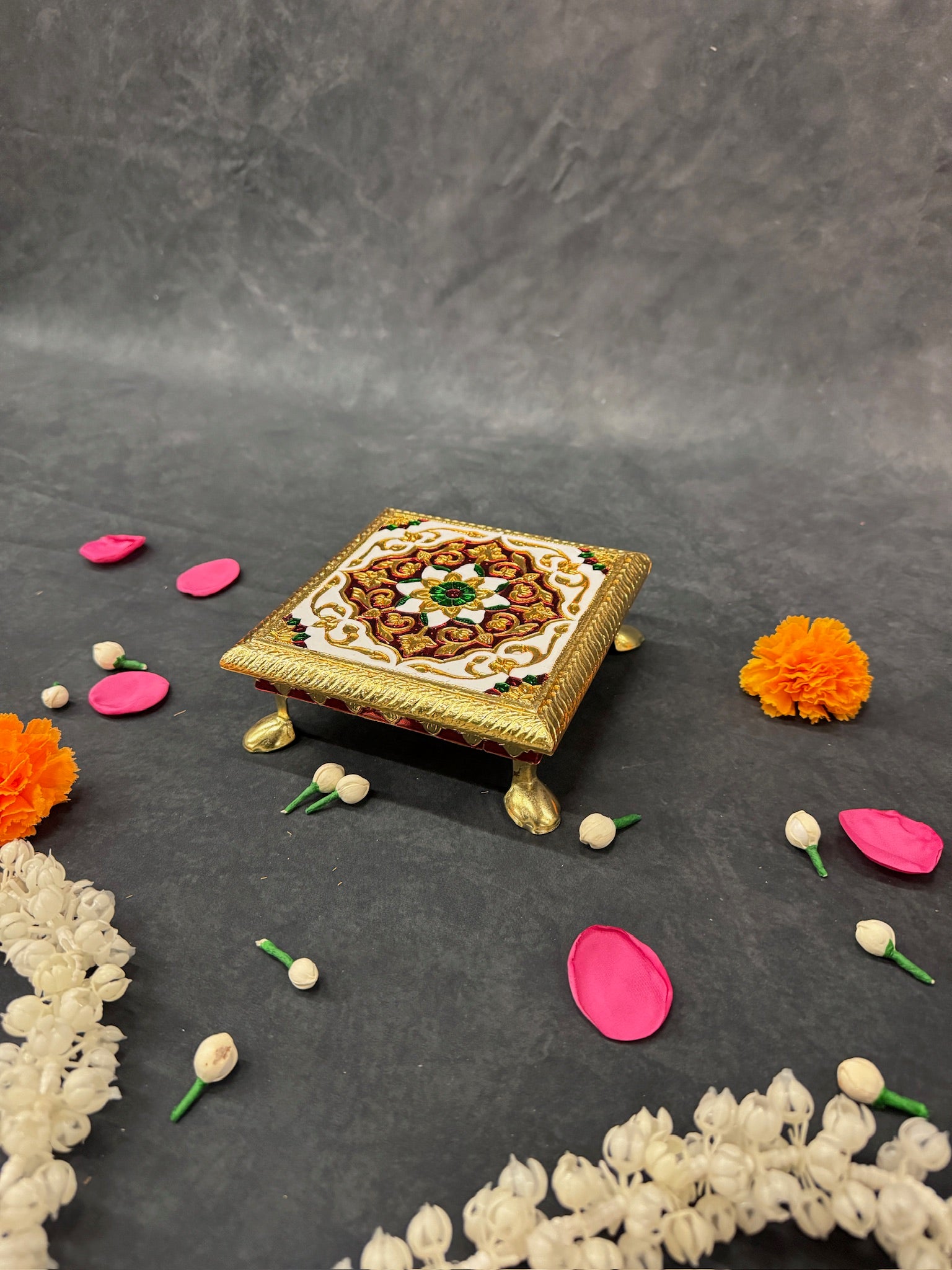 Square Meenakari Chowki