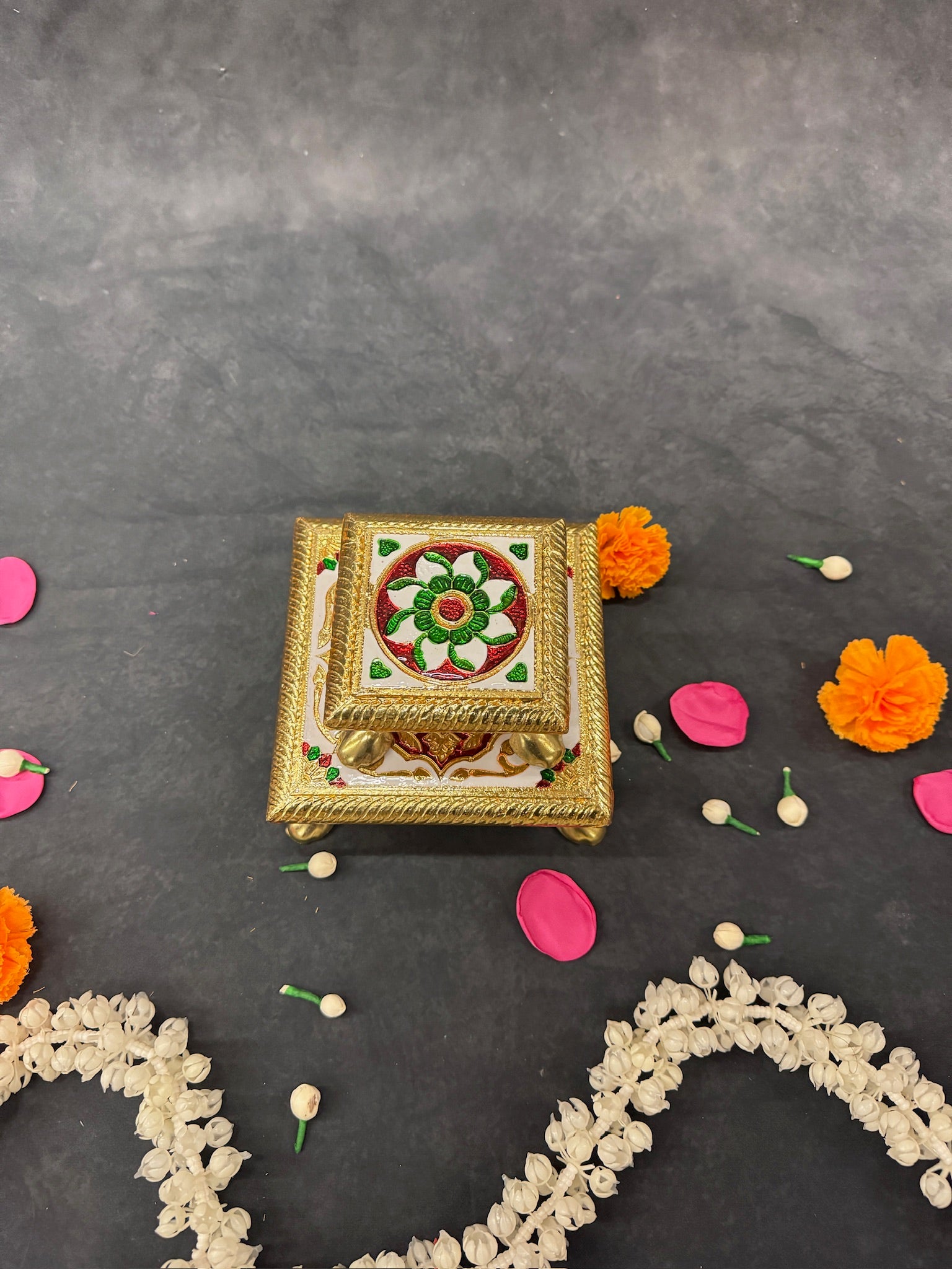 Square Meenakari Chowki