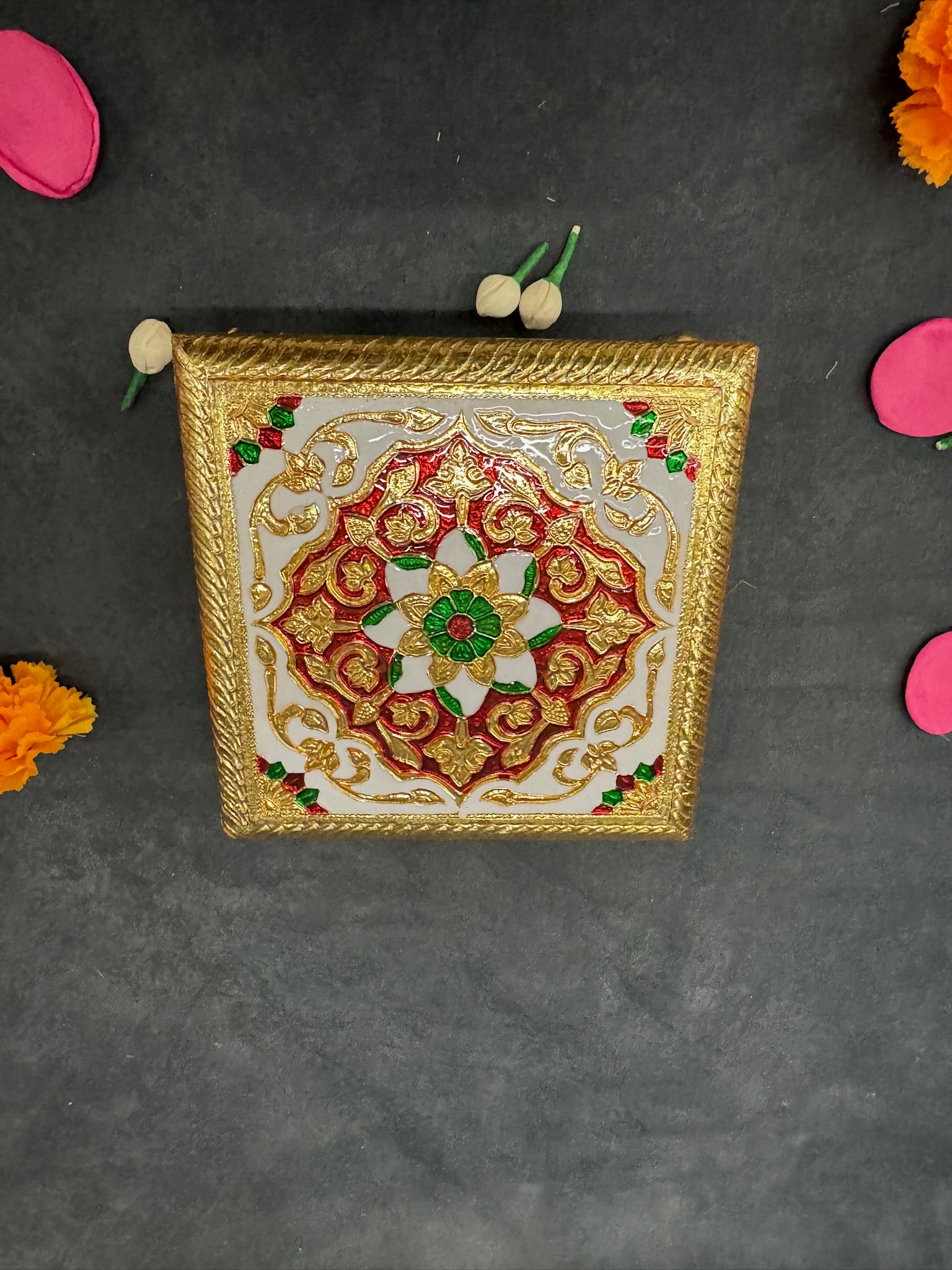 Square Meenakari Chowki
