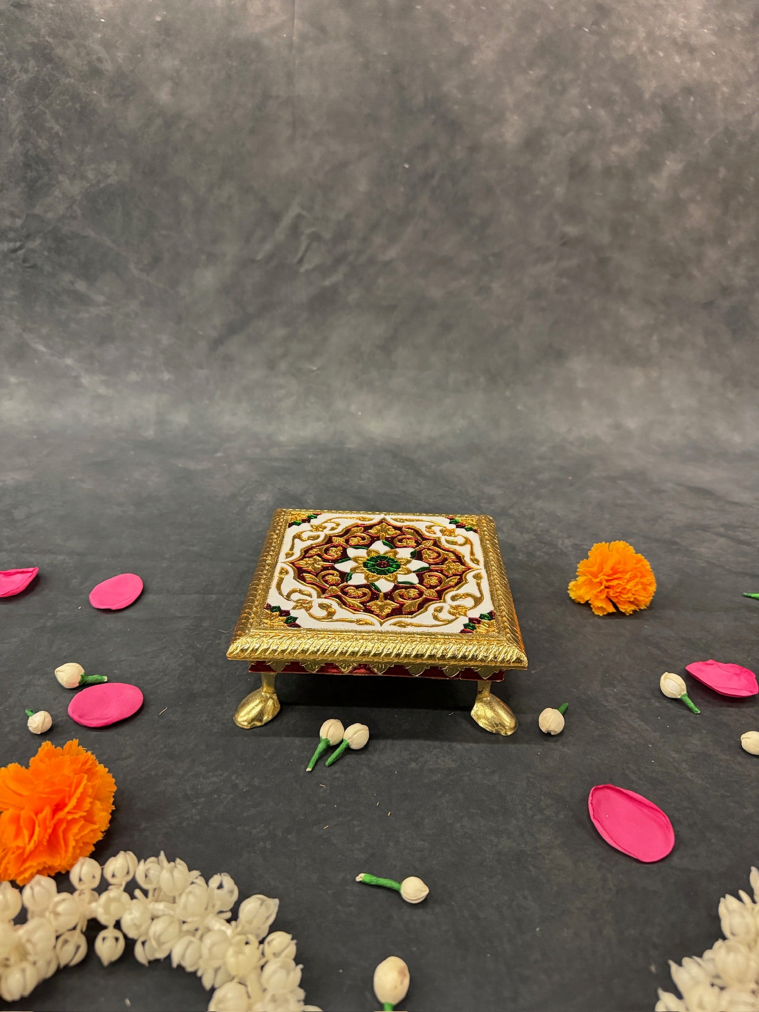 Square Meenakari Chowki