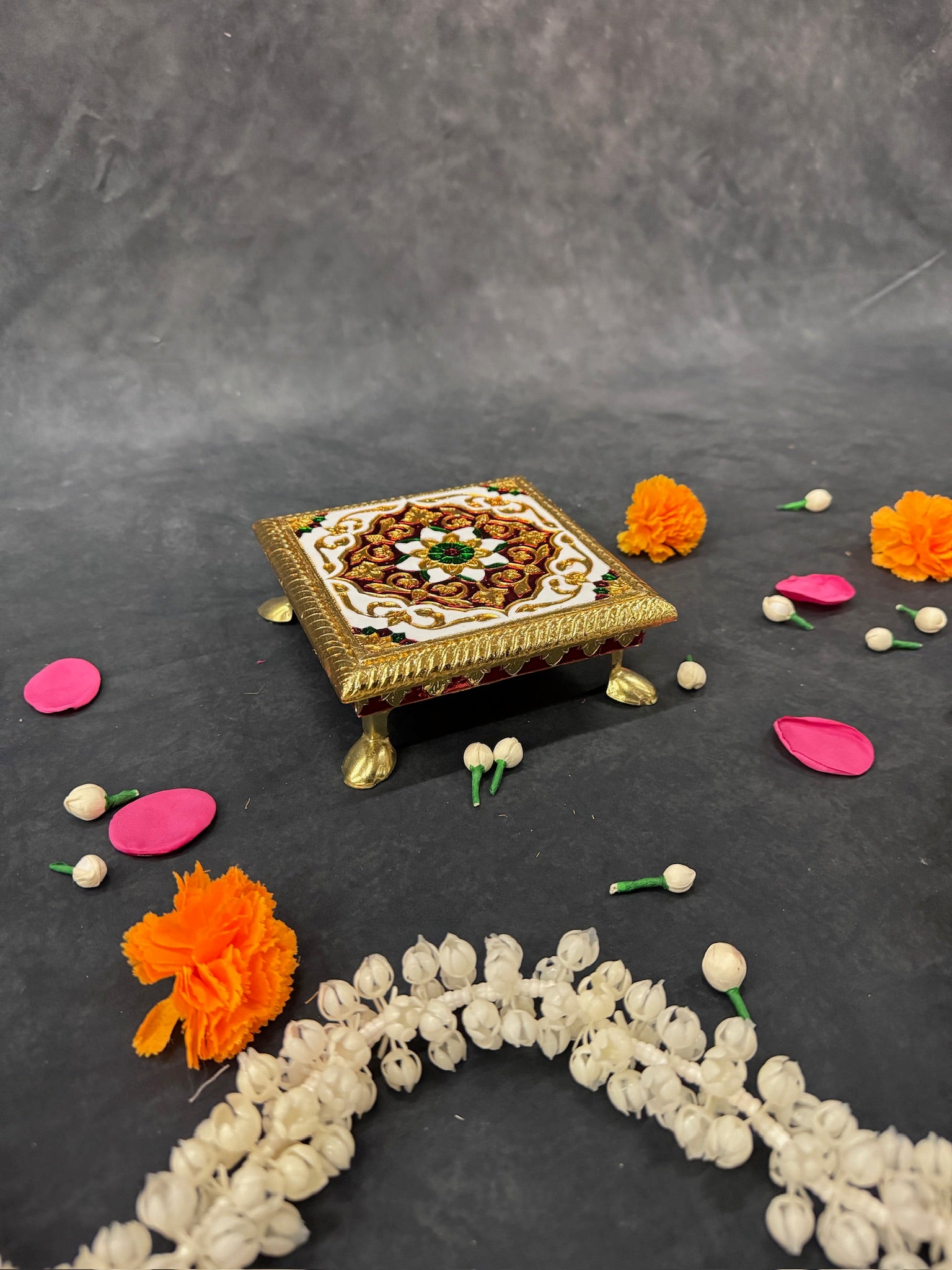 Square Meenakari Chowki
