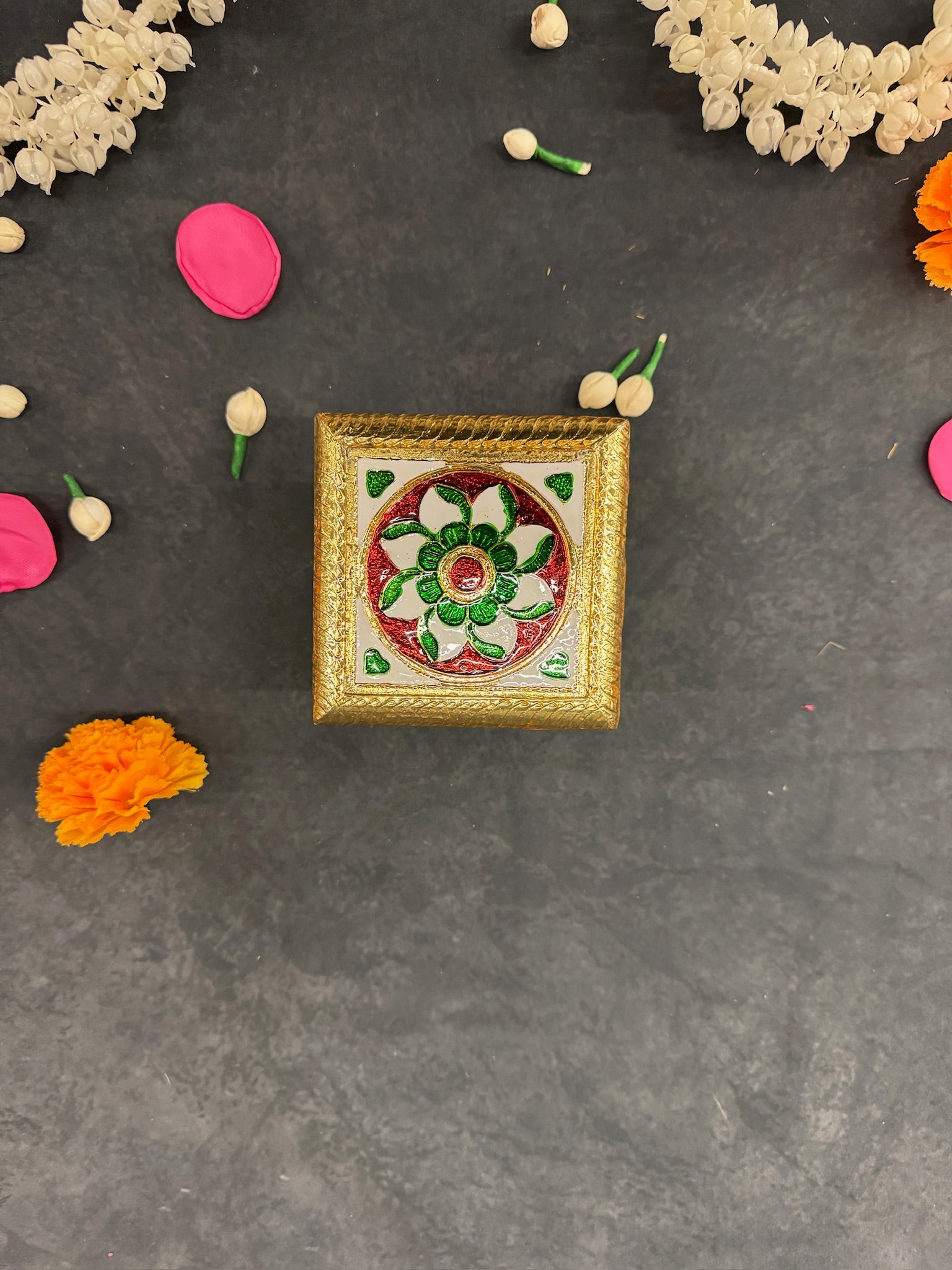 Square Meenakari Chowki