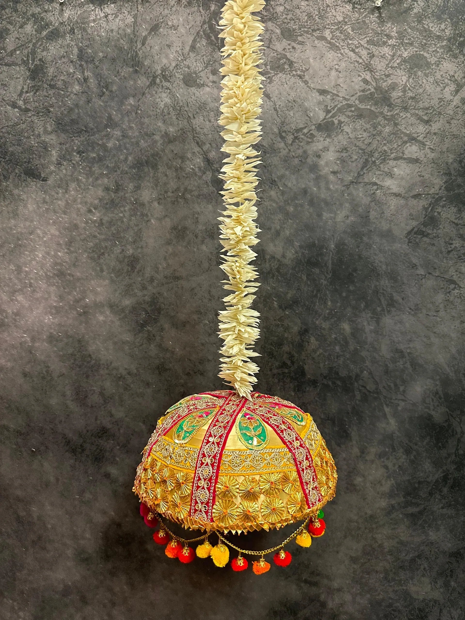 Tokri with Gota Work and Chameli, Pom Pom Jhoomar Dangler
