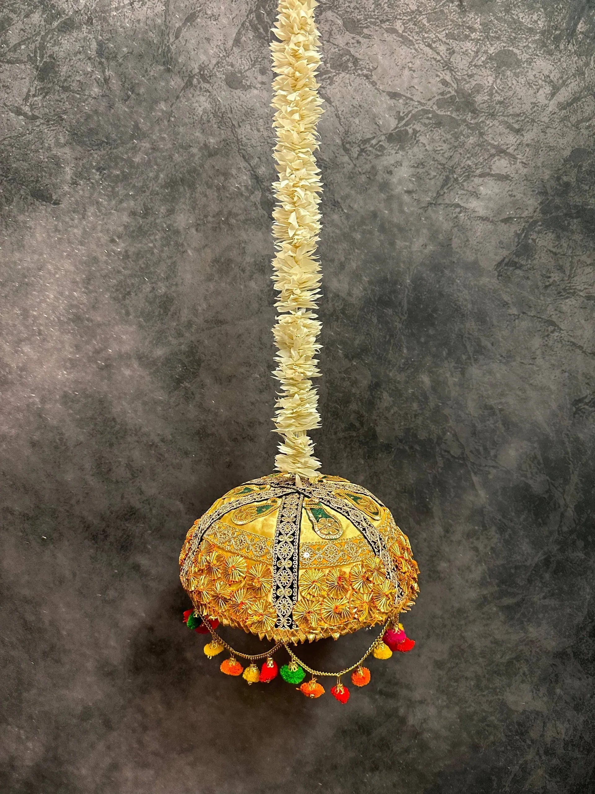 Tokri with Gota Work and Chameli, Pom Pom Jhoomar Dangler