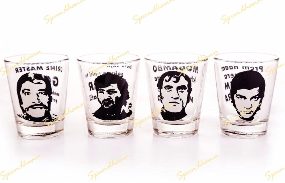 Bollywood Villains Shot Glass Set of 4