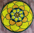 Large Multicolored Round Rangoli Floor Mat 5ft