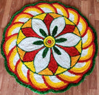 Floral Rangoli Floor Mat 4 ft