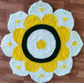 Flower Shaped Rangoli Floor Mat