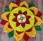 Floral Rangoli Floor Mat 4 ft