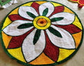 Round Rangoli Floor Mat 2 ft