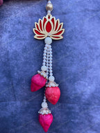 Beads & Red Lotus Bud with Pearl