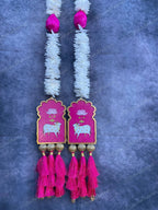 Cow and Lotus Bud Danglers with Chameli Strings Pair