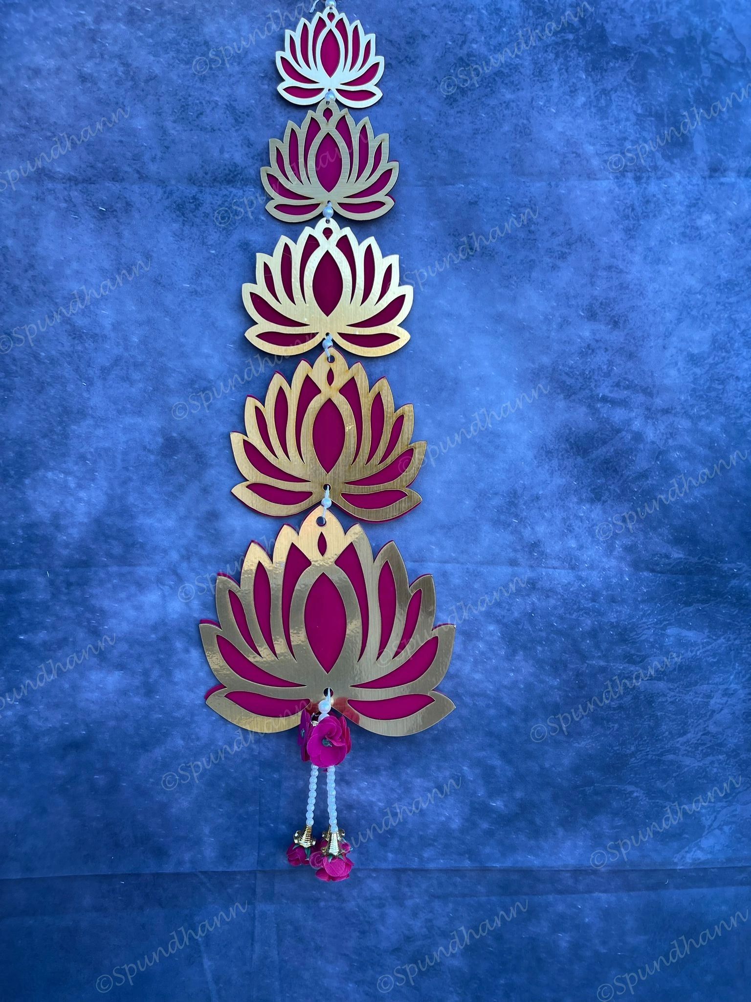 5 Lotus Wall Dangler Pair