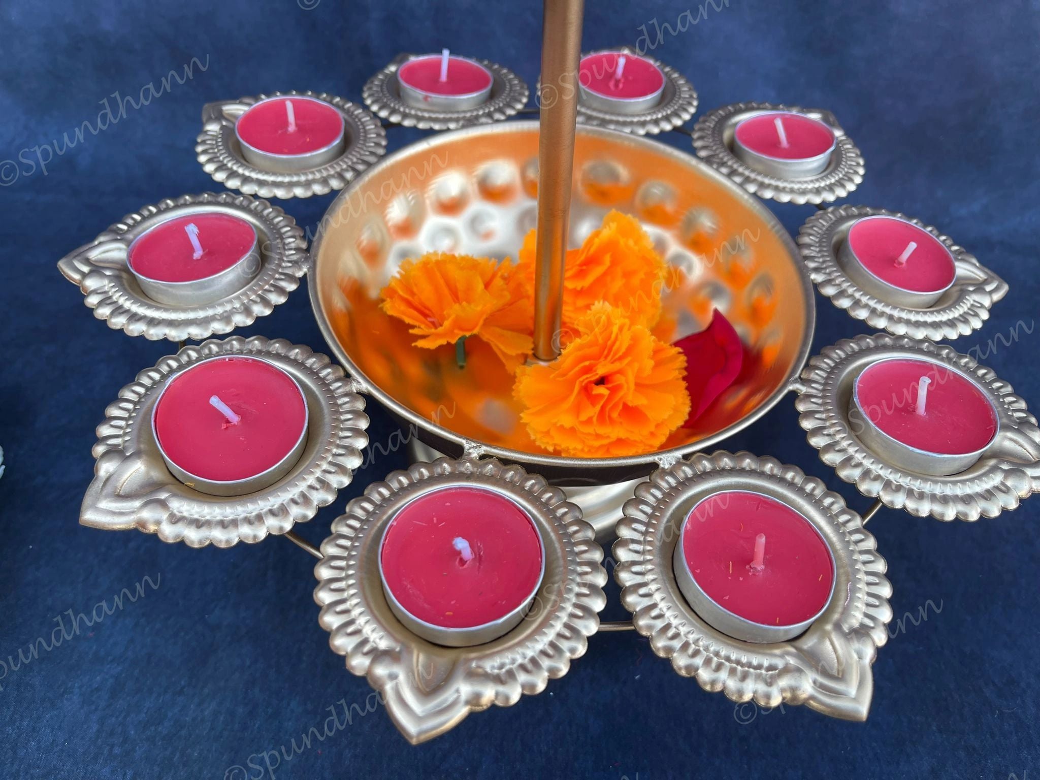 Diya Urli With Tea Light Holder
