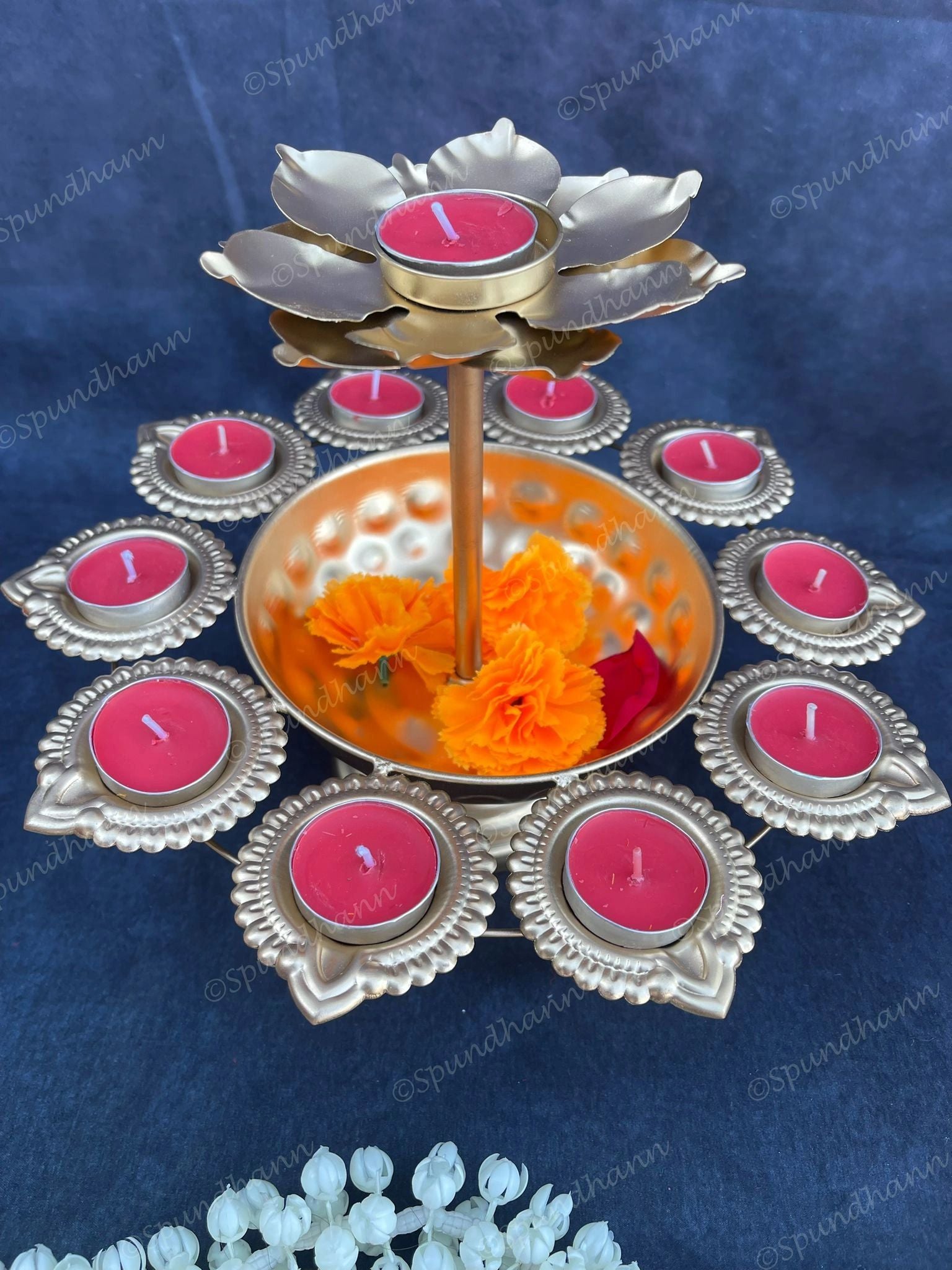 Diya Urli With Tea Light Holder