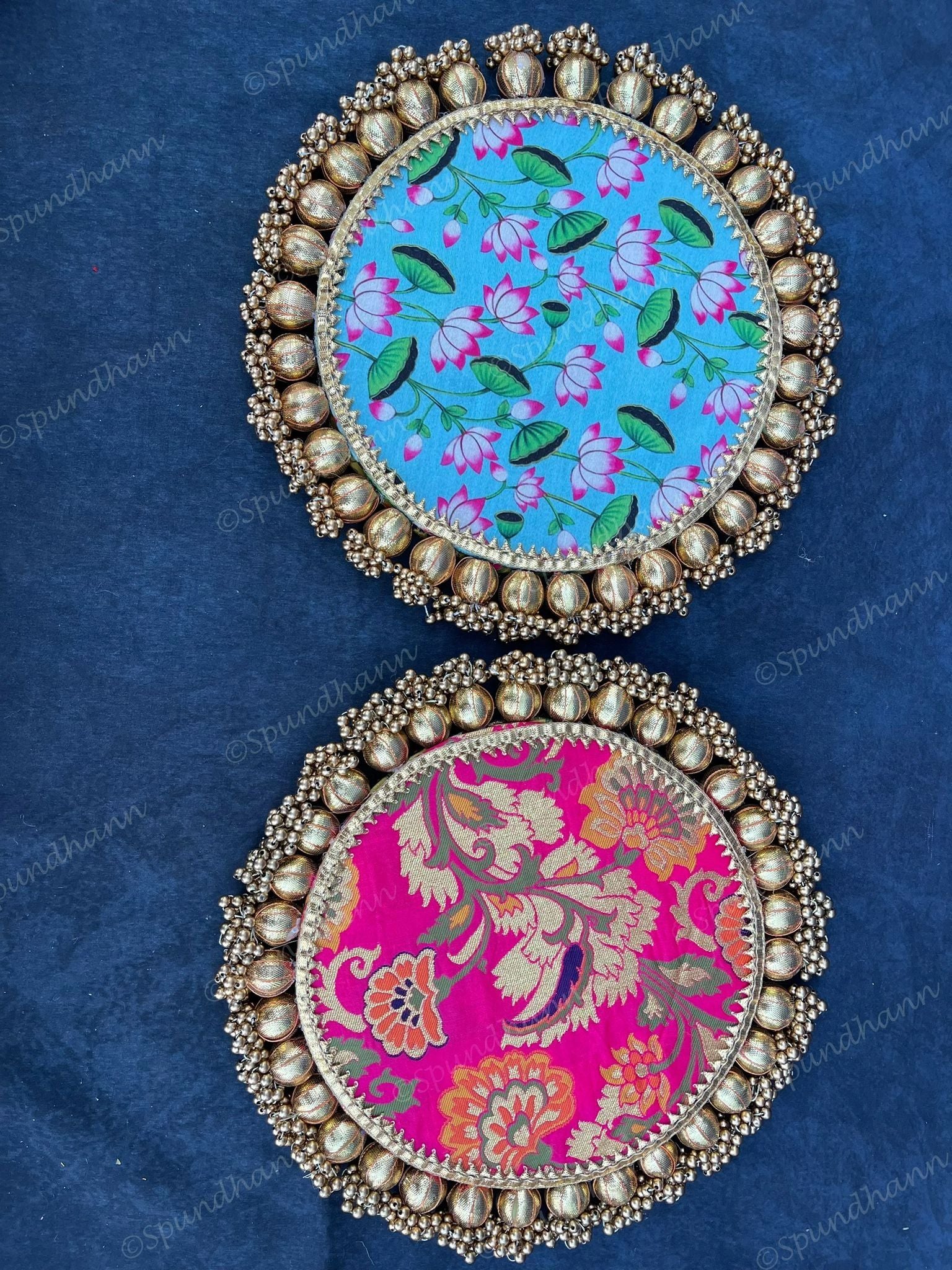 Pichwai and Brocade Double Sided Mat