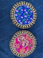 Pichwai and Brocade Double Sided Mat
