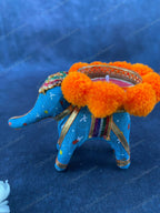 Elephant Pom Pom Tea Light Holder Pair