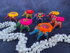 Elephant Pom Pom Tea Light Holder Pair