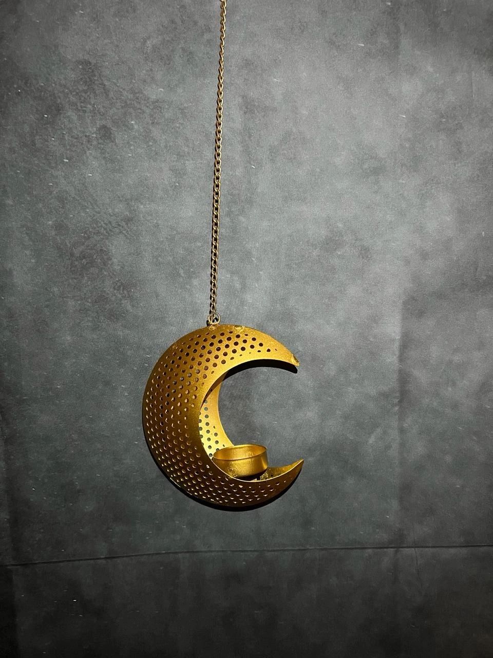 GILDED CRESCENT TEA LIGHT HOLDER