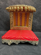 Decorated Chowki For Pooja with mirror design