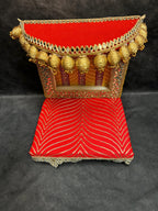Decorated Chowki For Pooja with mirror design