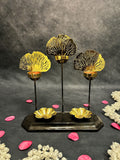 Triple Peacock Cutwork Standing Tea Light