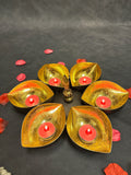 6-Scone Foil Gold and Black Tea Light (Table Top)