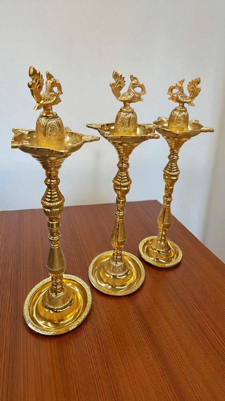 Peacock Samai Oil Lamp Small, Medium & Large