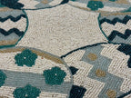 Sage Mosaic Beaded Round Mat