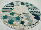 Sage Mosaic Beaded Round Mat