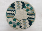 Sage Mosaic Beaded Round Mat