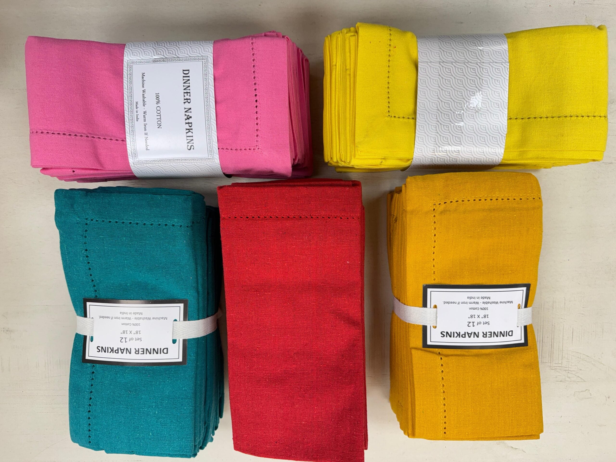 Premium Cotton Dinner Napkins Set of 12