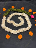 White and Green Chameli String With Lotus Bud