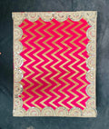 Wood Chowki With Mirror and Pearl Work