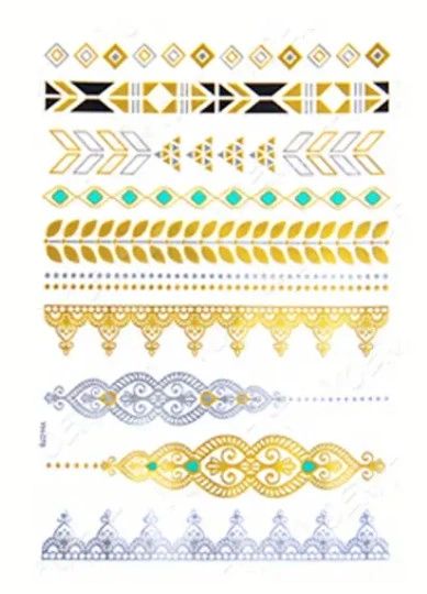 Flower Temporary Tattoo Sticker for Women - Henna / Mehndi