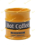 Barrel Style Yellow Hot Coffee Glass Set of 2
