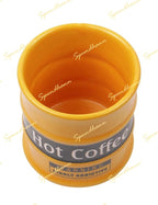 Barrel Style Yellow Hot Coffee Glass Set of 2