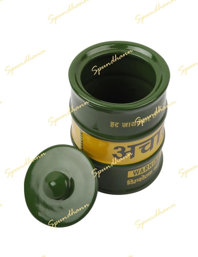 Barrel Style Chutney Aachar Storage Jar Combo