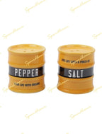 Barrel Style Salt & Pepper Shaker Set