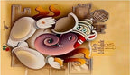 Cloth Ganesha Backdrops #1