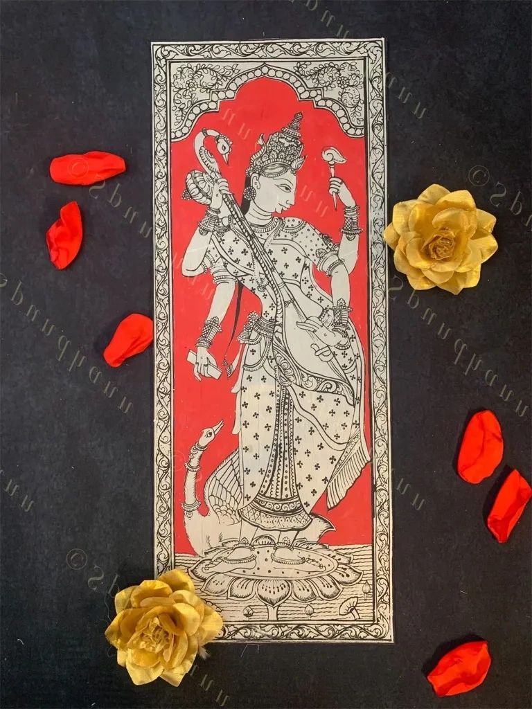 Pattachitras Lord Ganesh, Goddess Laxmi & Goddess Saraswati