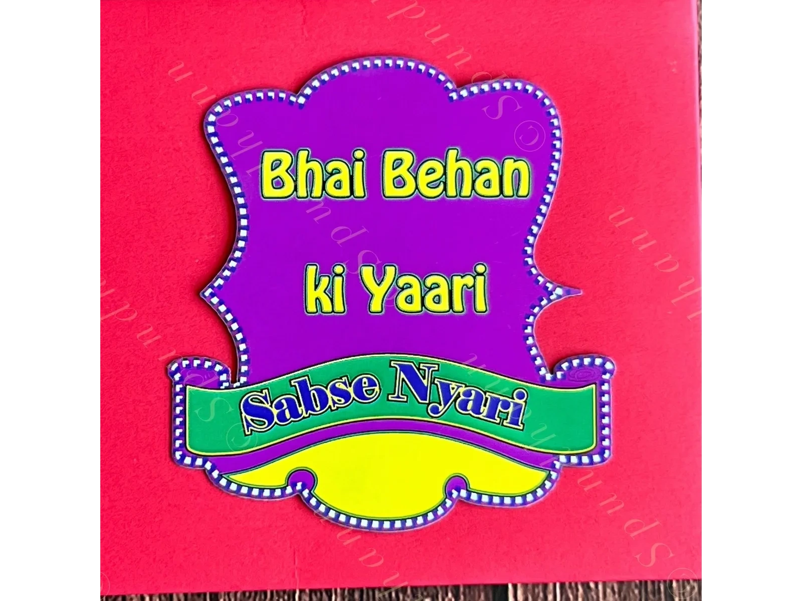 Rakhi Envelope in Red Color with Pyari Behena Writing