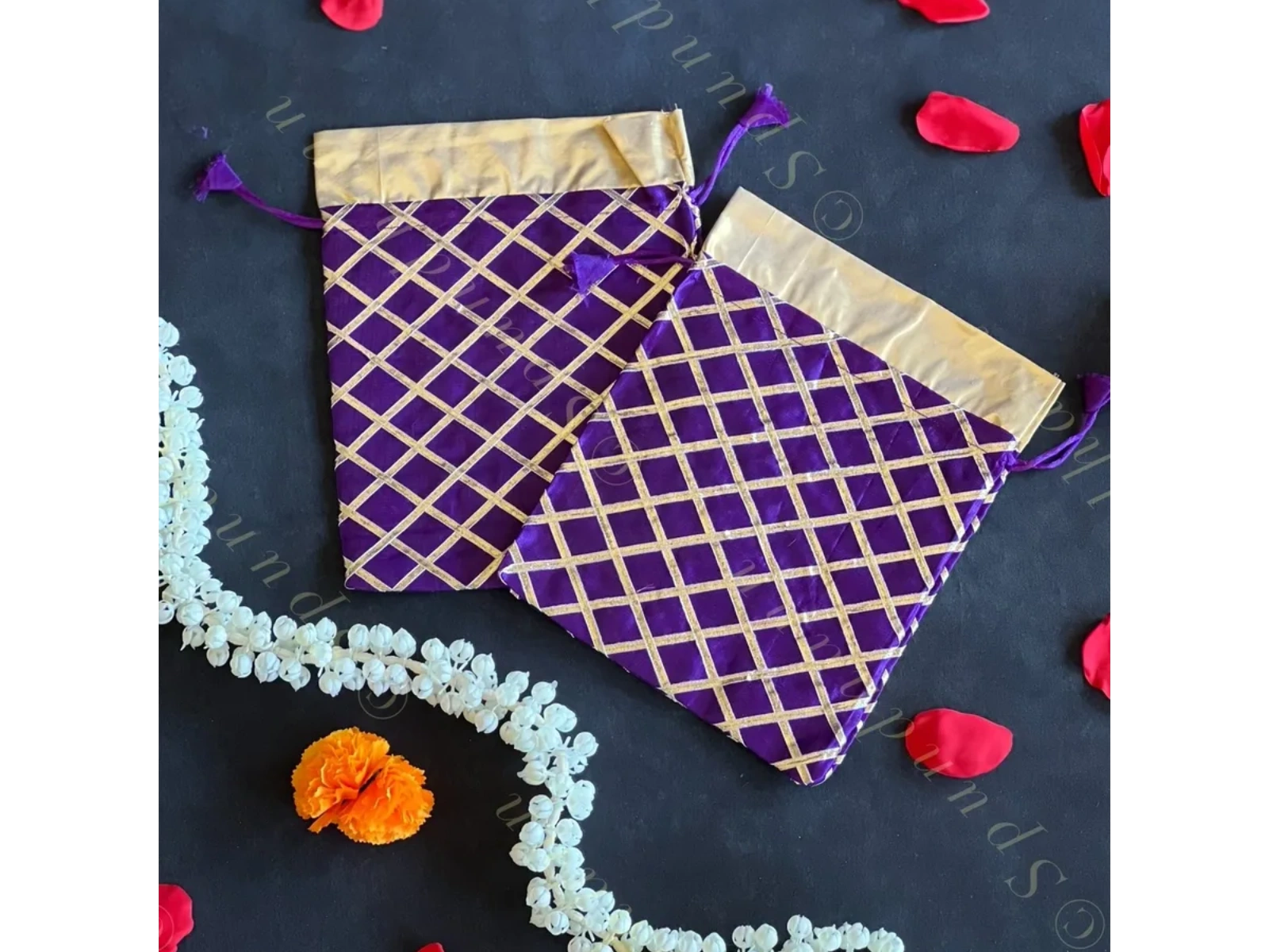Colorful Gota Criss-Cross Potli Bag