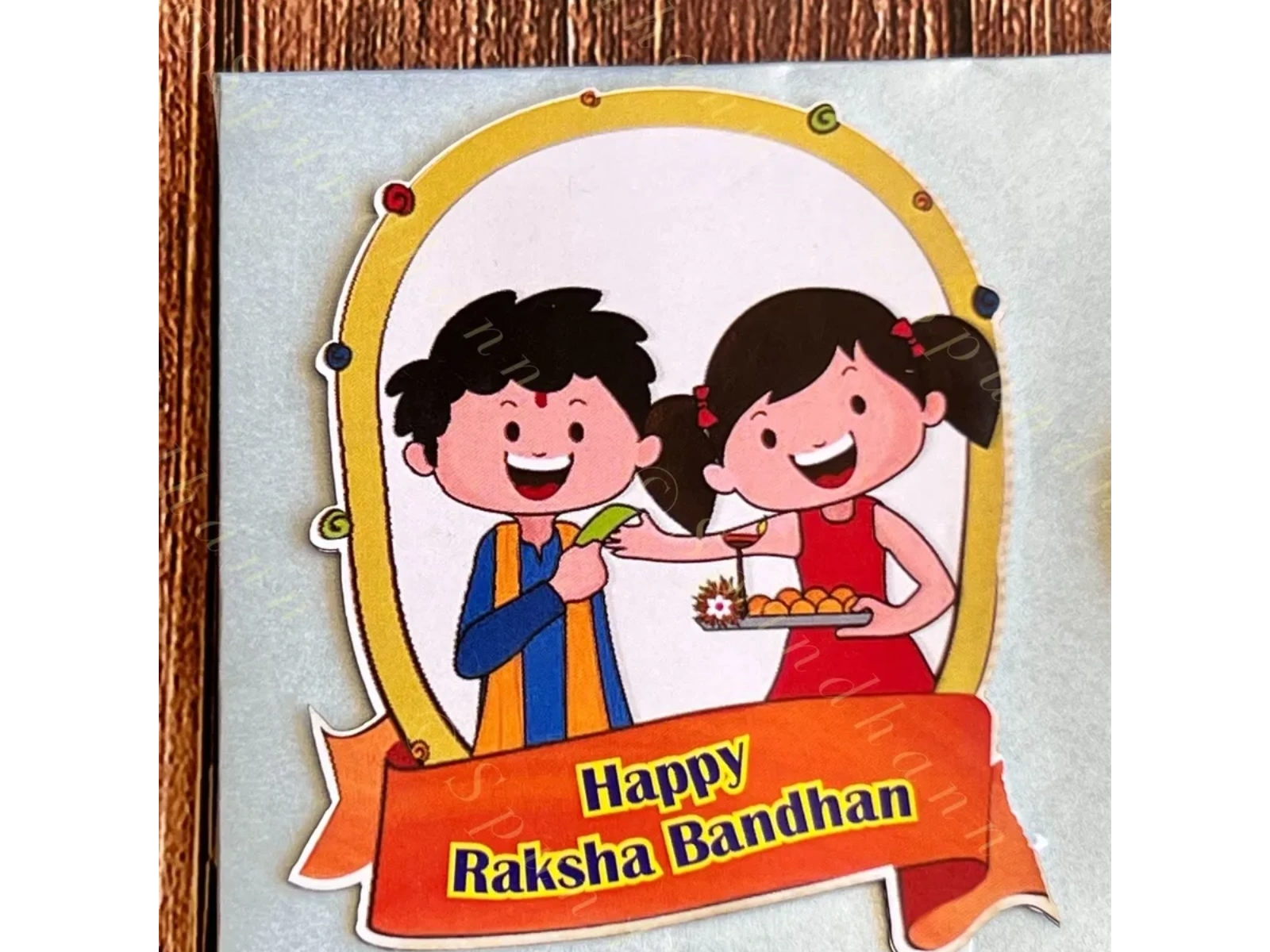 Rakhi Envelope in Grey Color