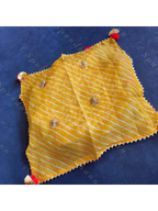 Leheriya Square Cloth Thaal / Plate Cover