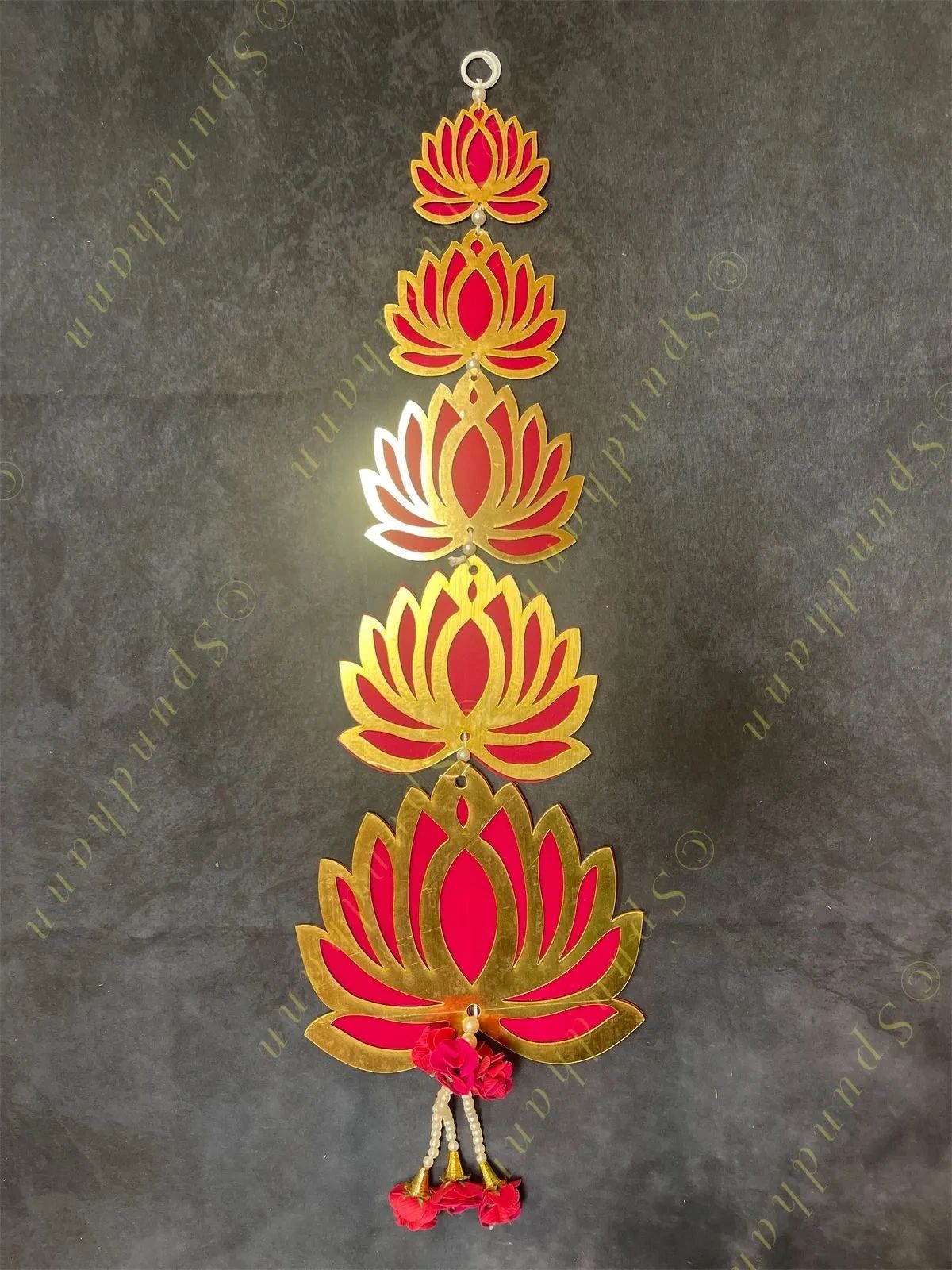 5 Lotus Wall Dangler Pair