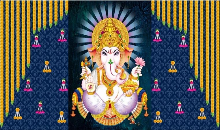 Cloth Ganesha Backdrops #1
